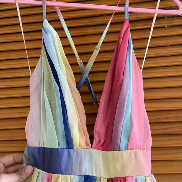 Beautiful Maxi rainbow color dress - Picture 3 of 7